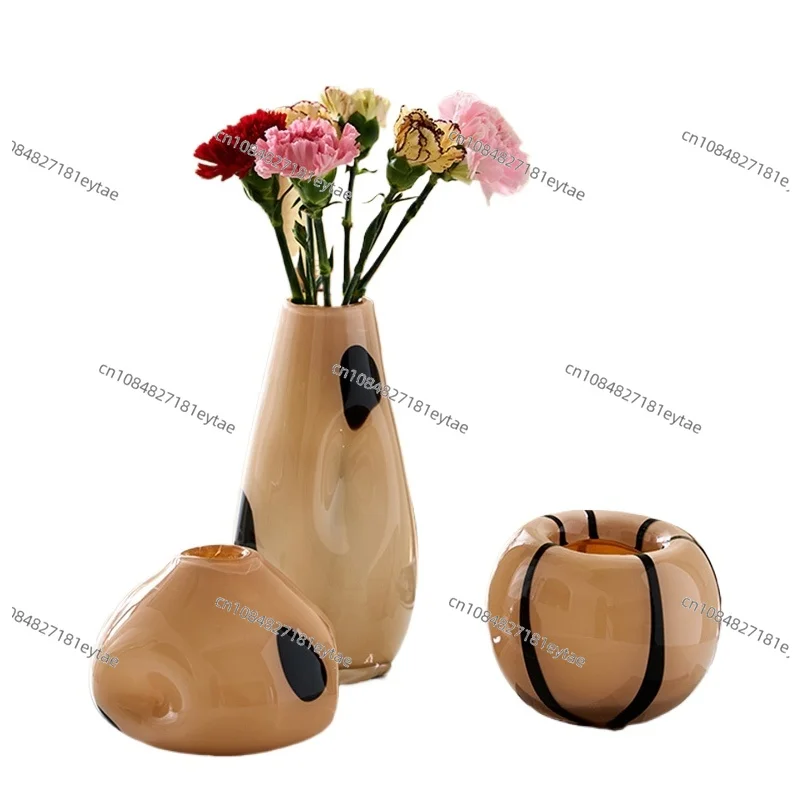 Simplicity Glass Vase Living Room Hydroponic Flower Arrangement Vases Household Art Decoration Ware