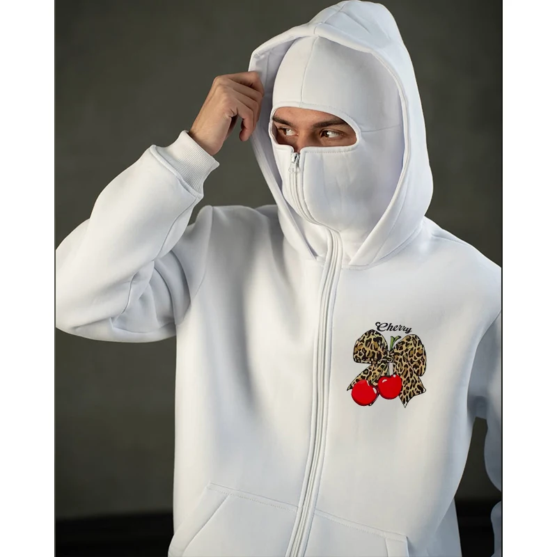 

Korean Trendy Casual Print Hoodie Y2k Harajuku Gothic Women's Loose Zipper Hooded Jacket Vintage Oversized Double Hat Sweatshirt