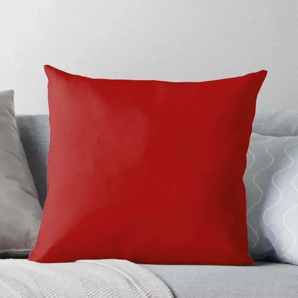 PLAIN DARK CANDY APPLE RED - 100 SHADES OF RED ON OZCUSHIONS Throw Pillow Marble Cushion Cover Luxury Sofa Cushions pillow