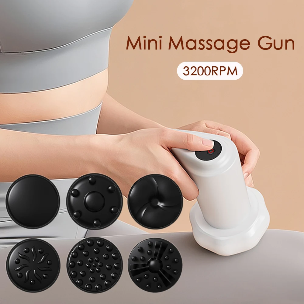 

3200 об/мин перезаряжаемый аппарат для моделирования тела, антицеллюлитный портативный массажер для сжигания жира, фасции, 6 головок, для рук, груди, бедер, ног