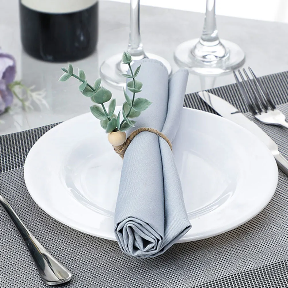 

4 шт. кольца для салфеток с имитацией зеленого растительного дизайна, украшение для обеденного стола, элегантные держатели для салфеток для свадебного банкета