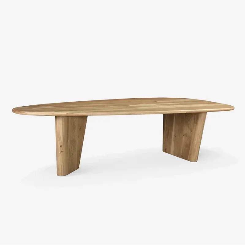 

Индивидуальный скандинавский офисный стол из цельного дерева специальной формы, современный минималистичный журнальный стол, компьютерный стол, дизайнерский верстак