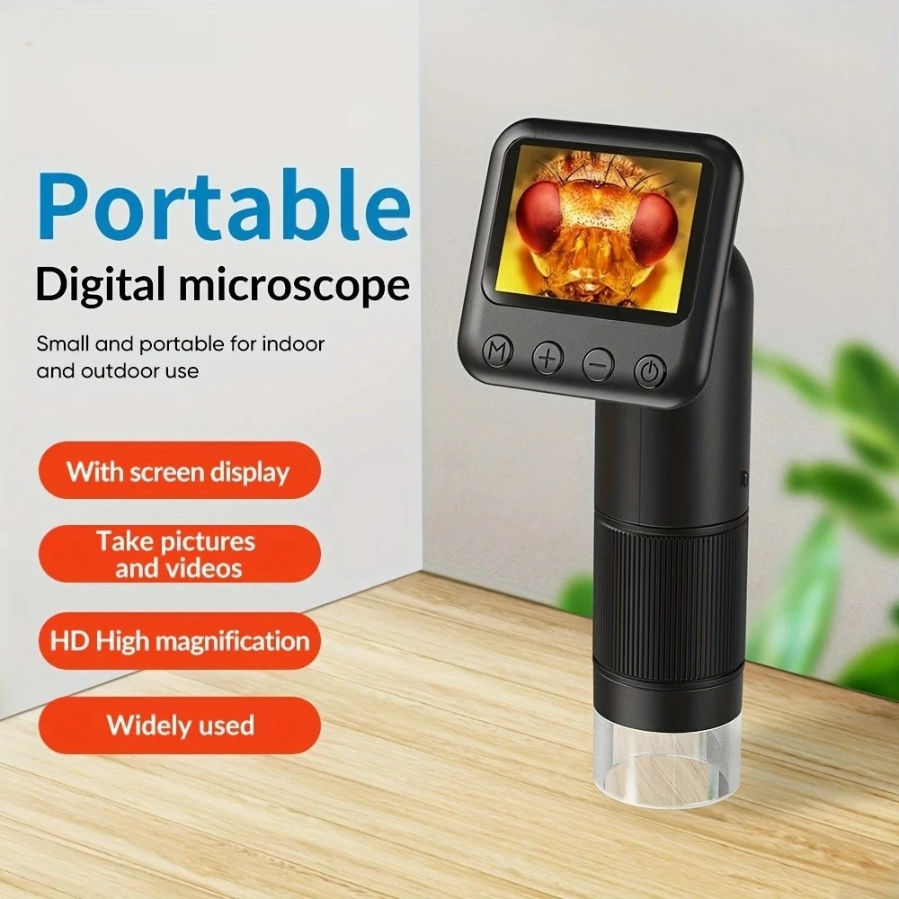 

Portable Digital Microscope, Handheld USB Microscope with LED for Laptop, 400X-800X Magnifier for Photos/Videos