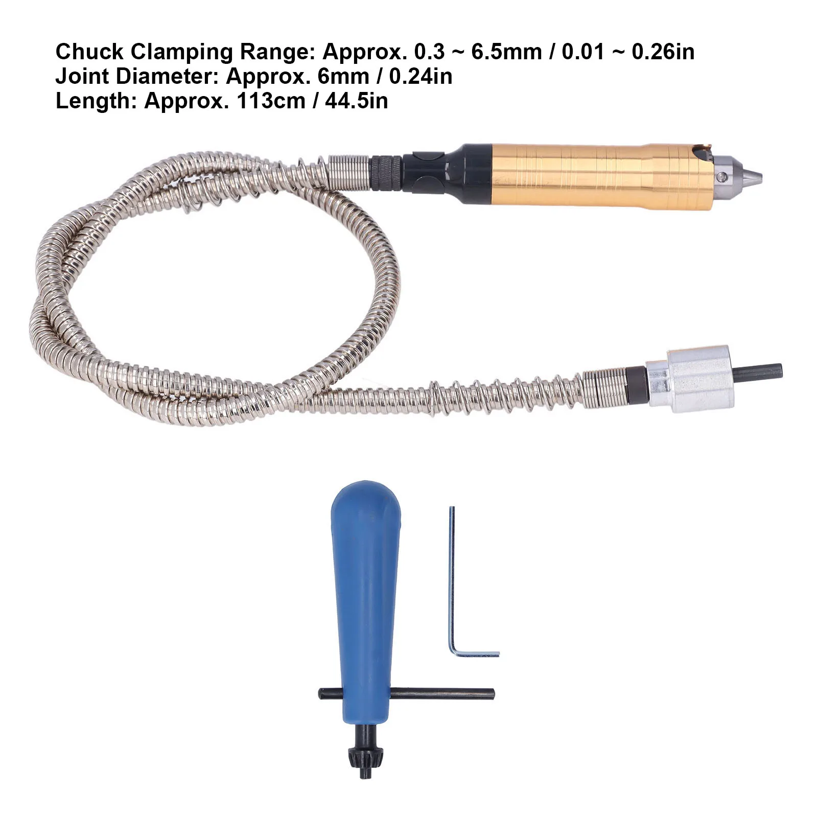 Ключ удлинительного патрона гибкого вала Удлинительный патрон гибкого вала Адаптер ключа Гибкая насадка для электрической дрели Роторная шлифовальная машина Инструмент