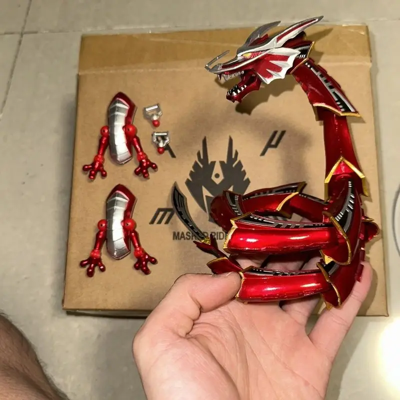 

In Stock Dragreder Kamen Rider Ryuki Ryuga True Bone Carving With Stand Kraft Paper Single Box Action Figure Collection Toy