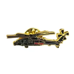 Vintage Metal Armed Air Force Helicopter Brooch Pin Fashion Diy Badge Accessories