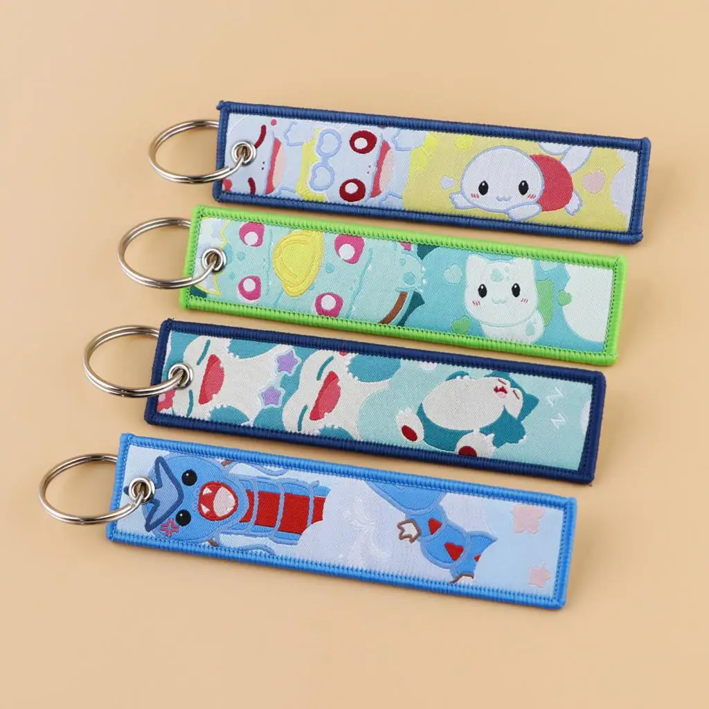 Anime Niedlichen Tier Jet Tag Stickerei Schlüssel Tag Frauen Schlüsselring Cartoon Auto Schlüssel Mode Schmuck Zubehör Kinder Geschenke 1PCS – Detail 5