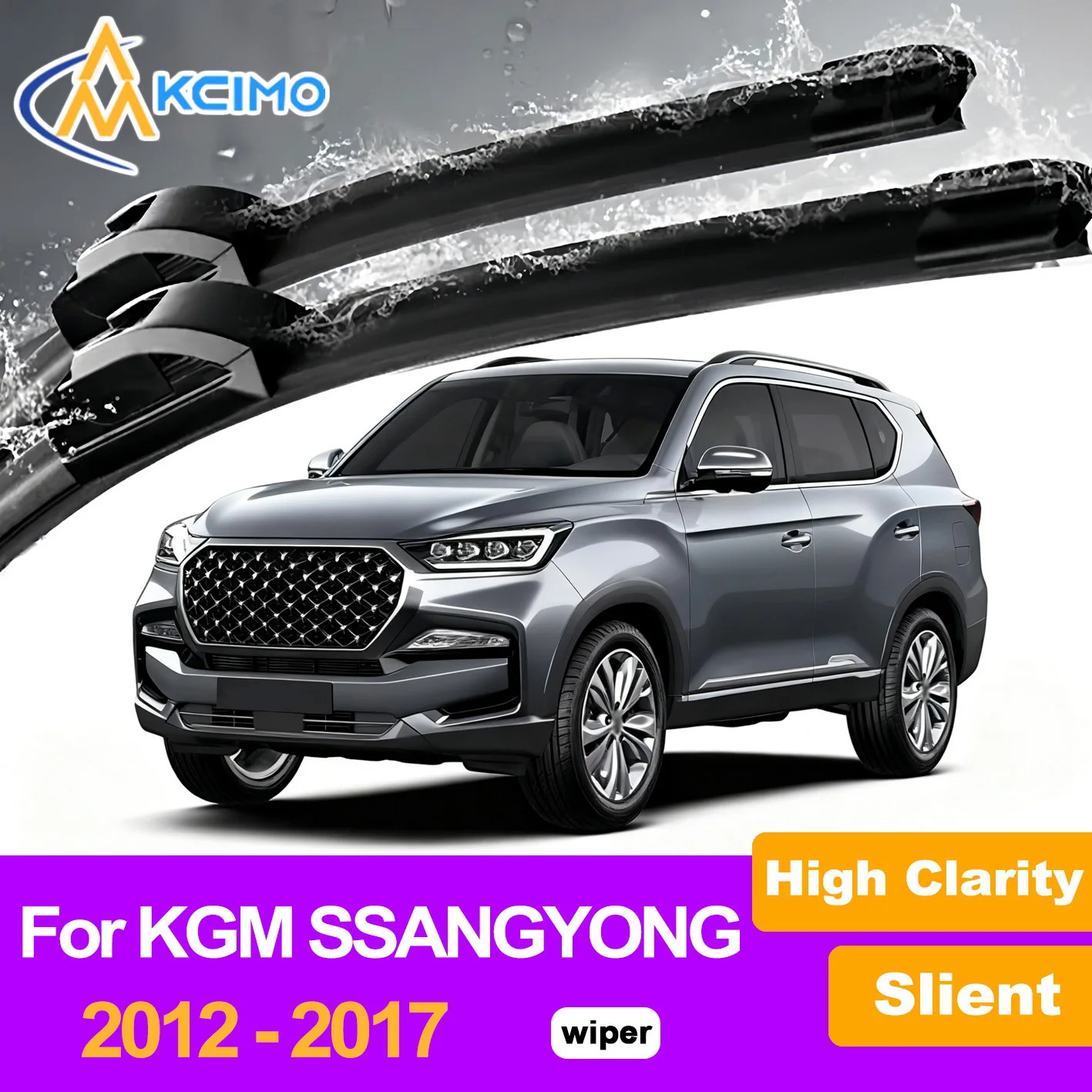 

2Pcs Front Windshield Wiper Blades For KGM SSANGYONG Rexton 2012-2017 Windscreen Window Car Accessories