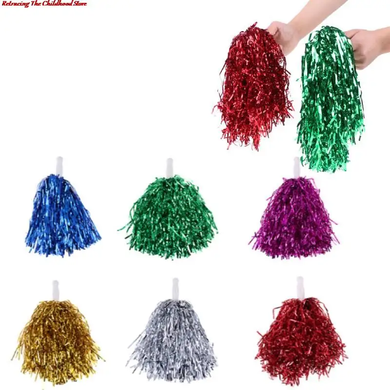 

1PC 20CM Cheer Dance Sport Competition Cheerleading Pom Poms Flower Ball For for Football Basketball Match Pompon Children Use