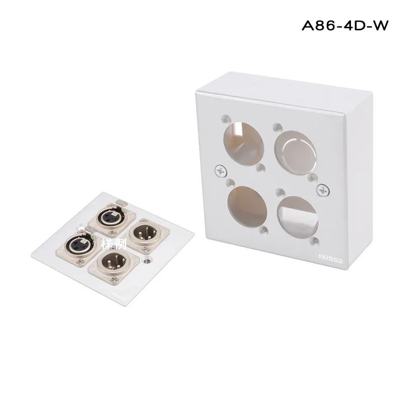 1 Uds. Enchufe tipo D negro 86 Panel tipo enchufe de pared de aleación de aluminio módulo de Audio y vídeo de 2 posiciones tipo combinado A86-2D-B