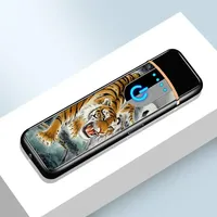 Slim USB Electric Lighter ，Rechargeable Touch Windproof Cigarette Accessories Electric Lighter ，Portable Cigarette Lighter