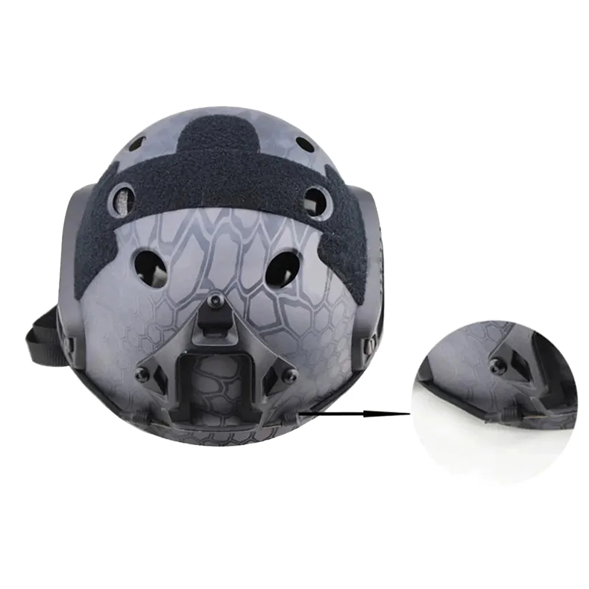 2pcs/set Tactical Helmet Guide Rail Safety Nylon Rope With Fixing Ring for Fast Helmet Military Helmet Accessories