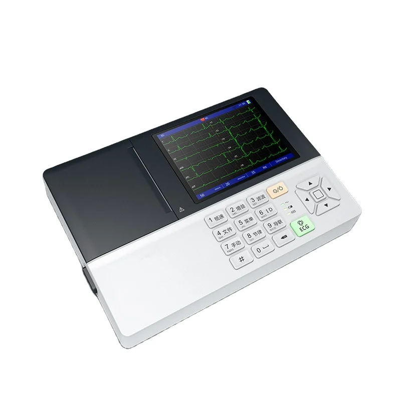 ECGi3 Digital 3 Channel ECG Machine Software Electrocardiograph with LED Monitor