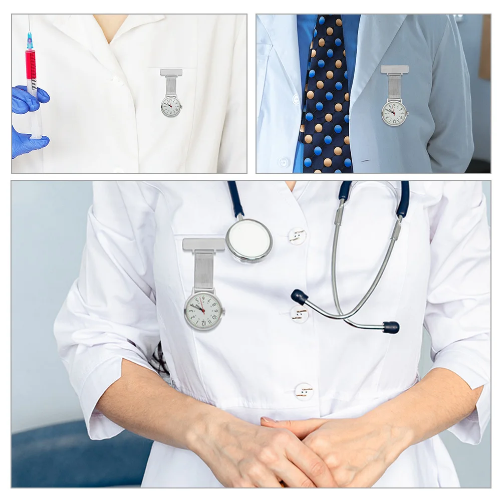 

2Pcs Nurse Watches Clip on Pocket Watch for Nurses Day Gift Precise Timing Strong Lightweight Durable Fob Watch