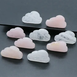 3PC Natural Stone Cloud Shape Amethyst Rose Quartz Carving Energy Ornament Healing Gemstone Gifts Home Decoration 33-35x50-52mm