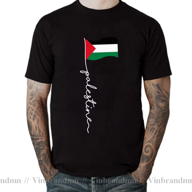 

Забавный художественный шрифт, яркий с названием Палестины, женская футболка, Мужская хлопковая футболка для мальчиков