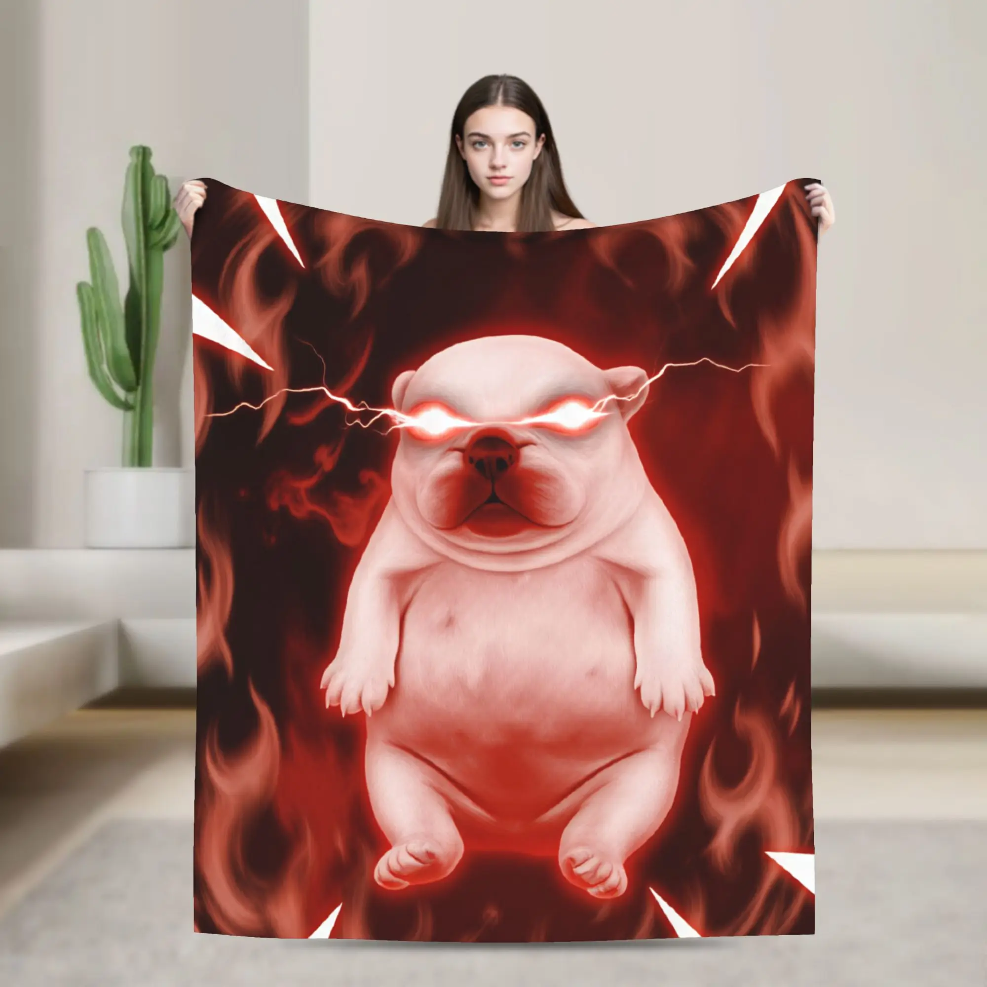 Pibble Meme Wash My Belly Funny Blanket  Travel Office Flannel Throw Blanket For Couch Bed Soft Warm Custom Quality Bedspread