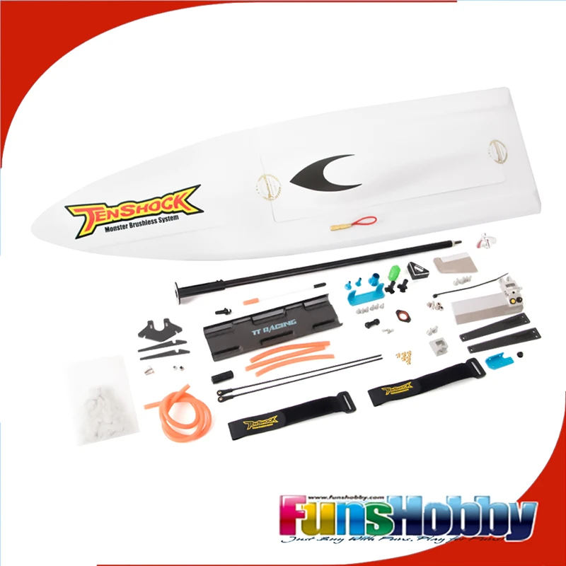 Tenshock SCORD Ⅵ  Mono-1 Carbon Fiber KIT RC Boat W/Motor ESC Propeller High Speed Remote Radio Control Electric For Kids Adult