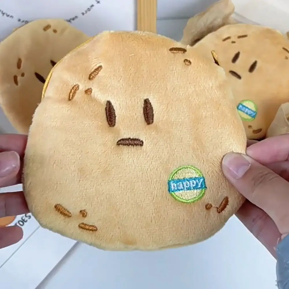com fivela de metal cabeça de batata bolsa de moedas de pelúcia dos desenhos animados kawaii cabeça de batata bolsa mini bonito saco de fone de ouvido de batata estudantes