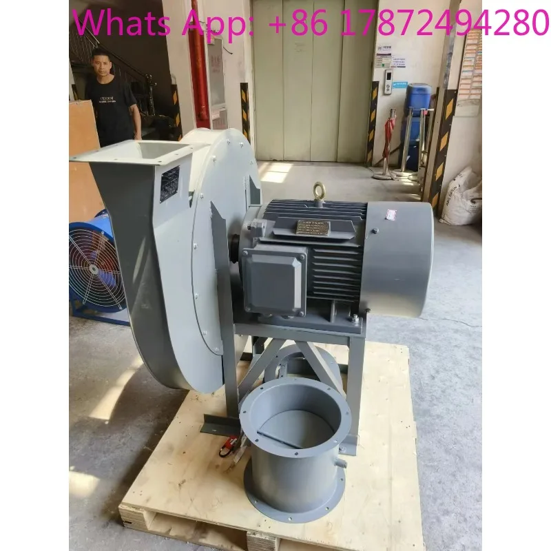 AC 380V 7.5kw 660V High Pressure Centrifugal Fans Free Standing Exhaust Blower Turbine for Powder Cast Iron for Industry