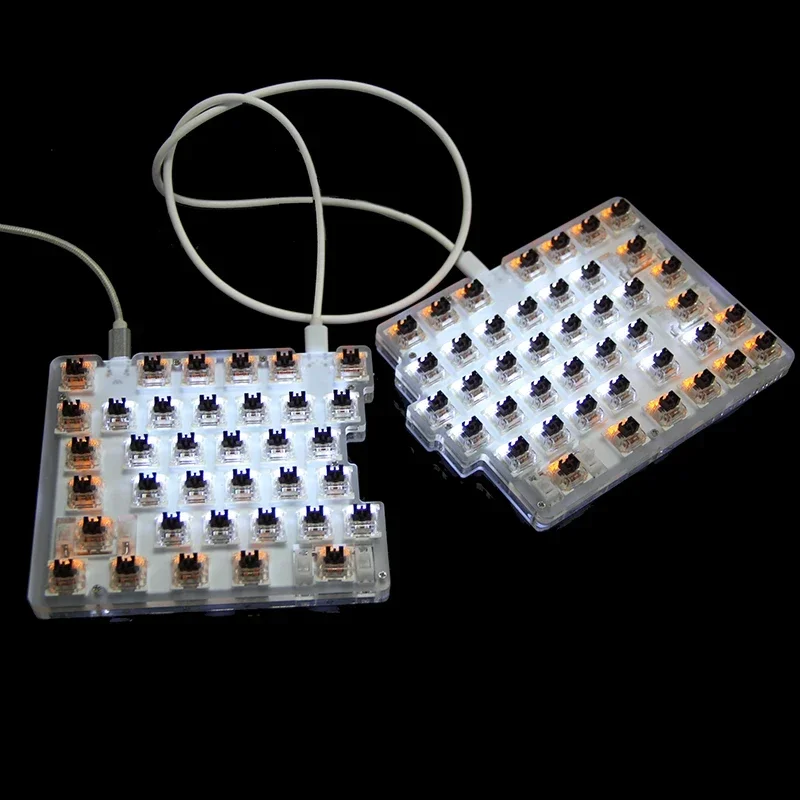 Imagem -02 - Mifuny Kit de Teclado Mecânico com Fio tipo Dividido 78 Teclas Retroiluminação Rgb Ergonomia Macro Programável Personalizado Teclado para Jogos de Escritório