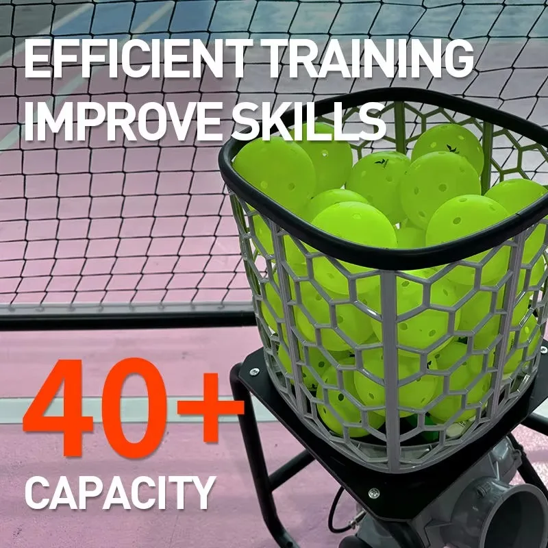 LEADWISE MELO TOSS Throwing Machine Professional Ball Launcher with Remote Control 40-Ball Capacity for Indoor/Outdoor Use