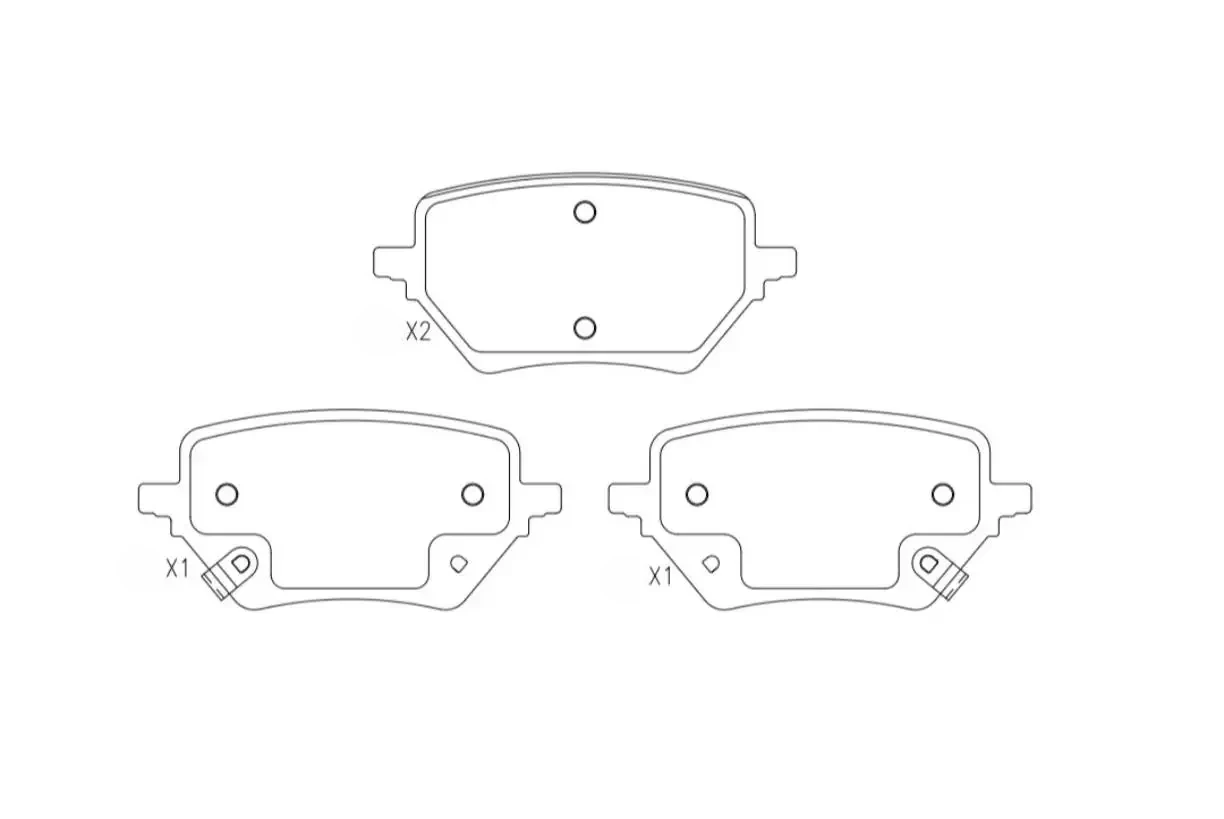 THREEON Rear Ceramic Brake pads For SAIC MAXUS G20 G90 MIFA 9 TERRITORY Fits Both Diesel & Gasoline Engine