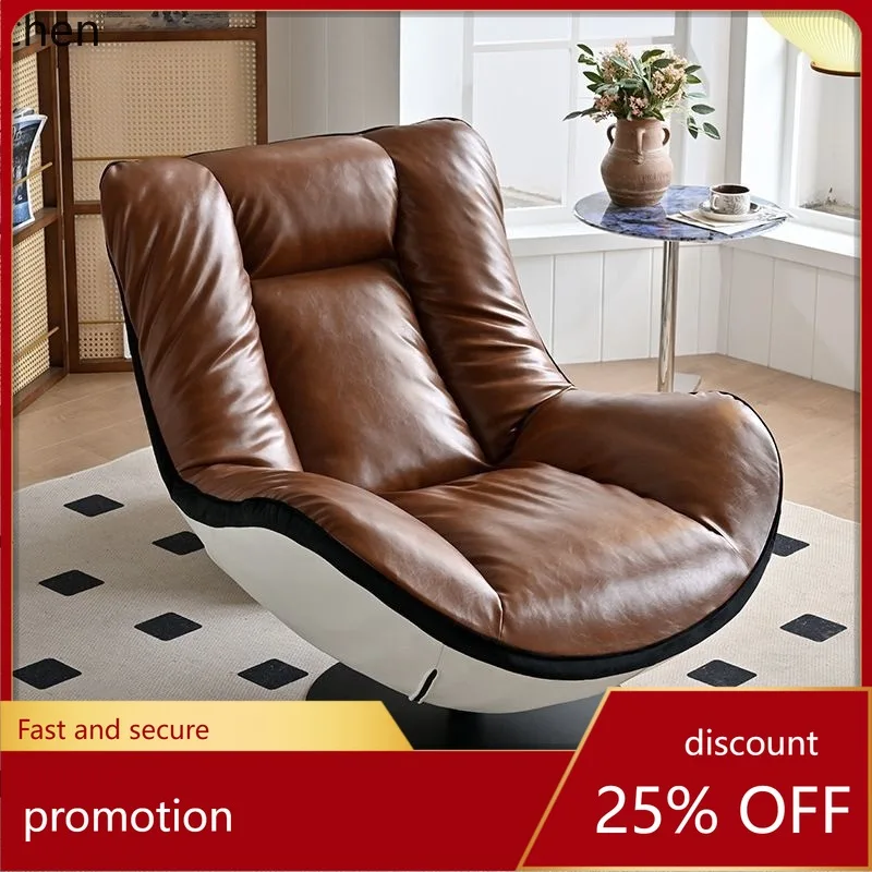 

HXL Oil Wax Leather Single Sofa Chair Living Room casual Recliner