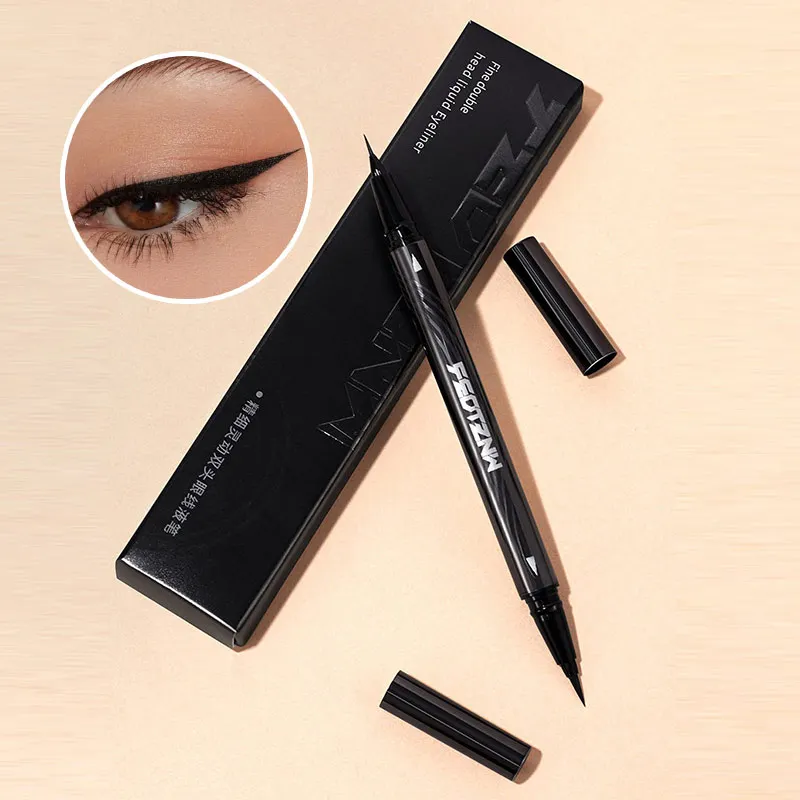 Feotznw Ultradünner, doppelspitzer, matter Eyeliner-Stift, wasserfest, schweißfest, geeignet für Frauen und Mädchen, geeignet für Y2K-Stil.