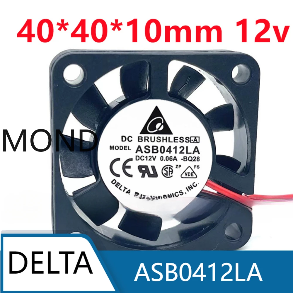 

ASB0412LA New Delta 4010 4CM Fan Ultra Silent 12V 0.06A Cooling Small Fan 2-Wire