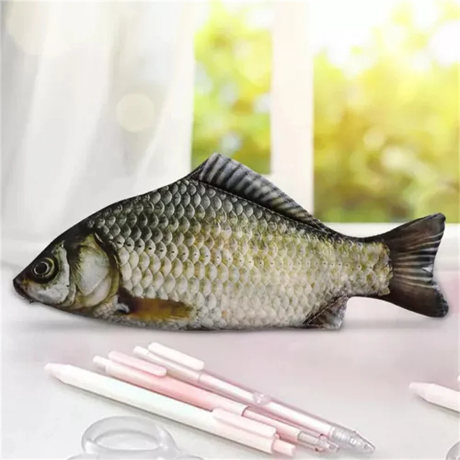 Pen Bag in the Shape of a Simulated Fish, Pencil, Ballpoint Pen, Fountain Pen, Study Supplies, School Stationery, Special Gift