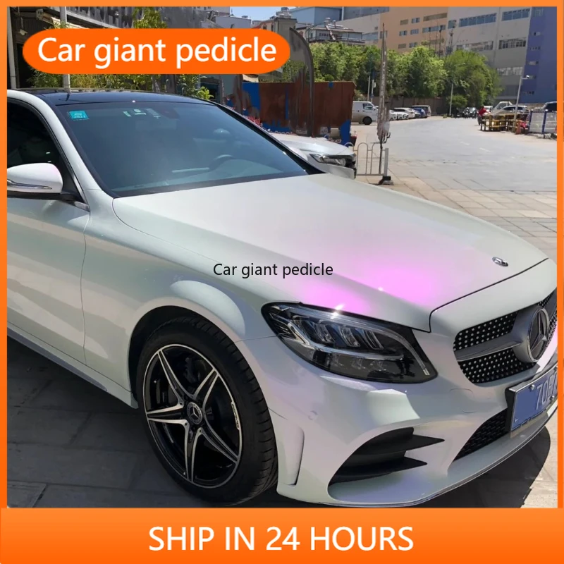 Highest qualityGloss Grey White to Purple Wrap Film Car Wrap Film Non degumming Non fading quality Warranty 1.52M*17M roll