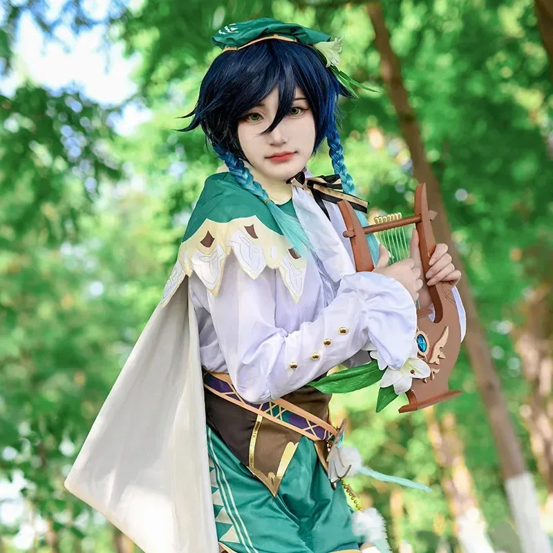 

Cosplay Anime Venti Cosplay Costume Game Genshin Impact Uniform Anime Chinese Style Halloween Costumes For Adult Wendi Wind 72th