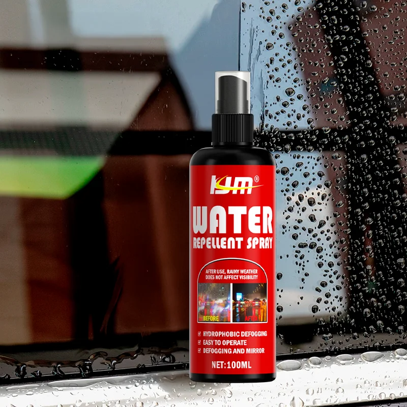بخاخ مرآة السيارة المقاوم للماء 100 مل - رؤية آمنة لإزالة الضباب مسعور تدوم طويلاً وحماية من المطر في جميع الأحوال الجوية