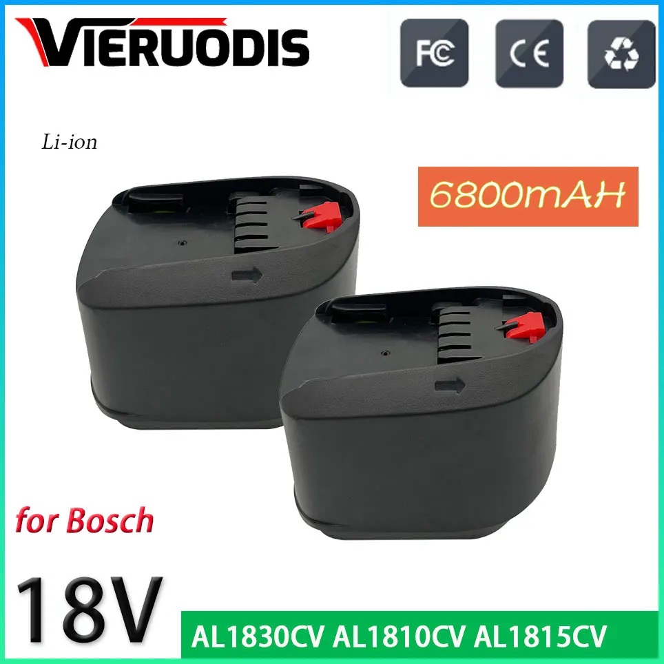 

For Bosch 18V 6.8AH/9.8AH Lithium Ion Rechargeable Tool Battery PBA PST PSB PSR Bosch Home, Garden Tools (TypeC only) AL1810CV