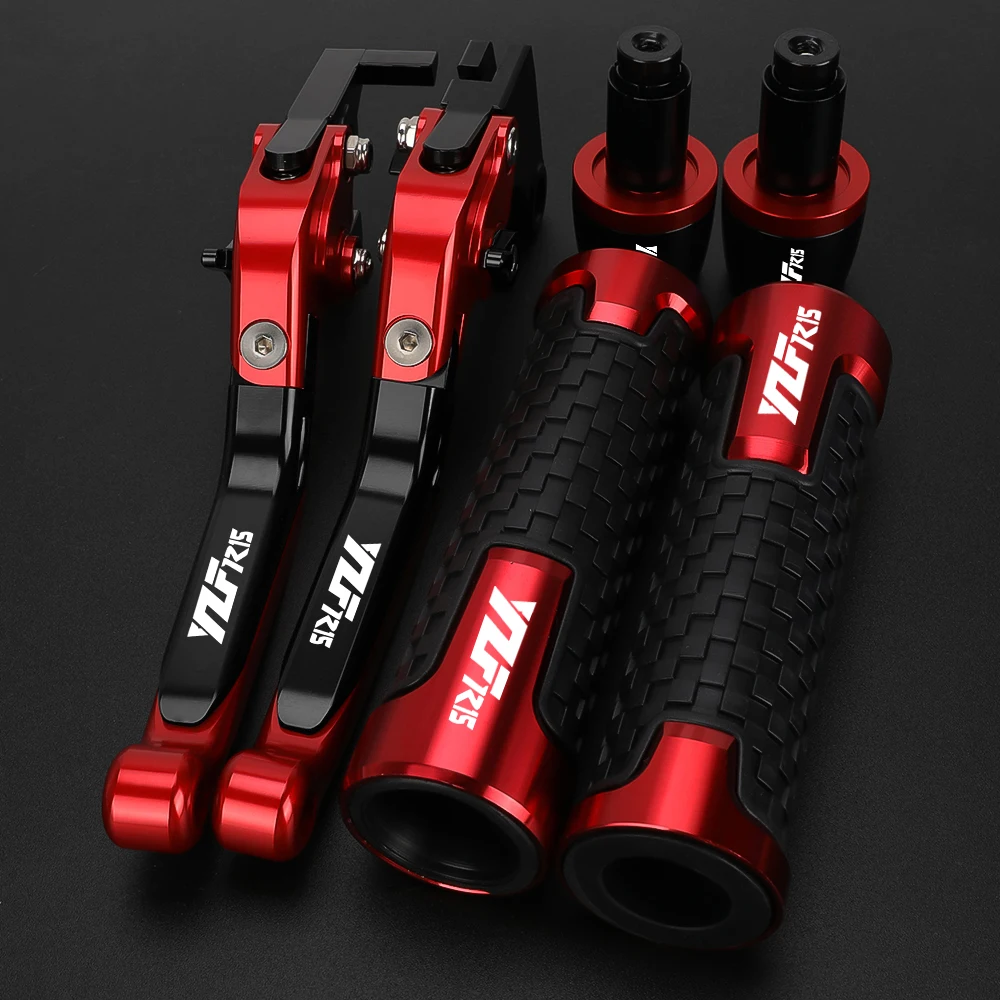 Motorcycle Aluminum Adjustable Brake Clutch Levers Handlebar Hand Gripss FOR YAMAHA YZF R15 2008-2016 YZFR15 YZF-R15 2010 2015