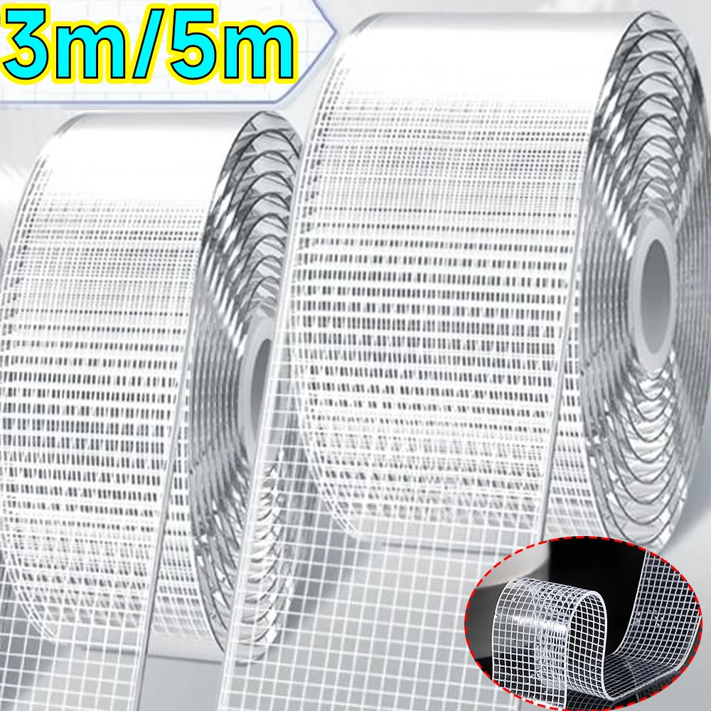 Neues doppelseitiges Mesh-Nano-Klebeband, wiederverwendbar, wasserdicht, Nano-transparent, robustes Klebeband zur Befestigung von dekorativen Klebebändern