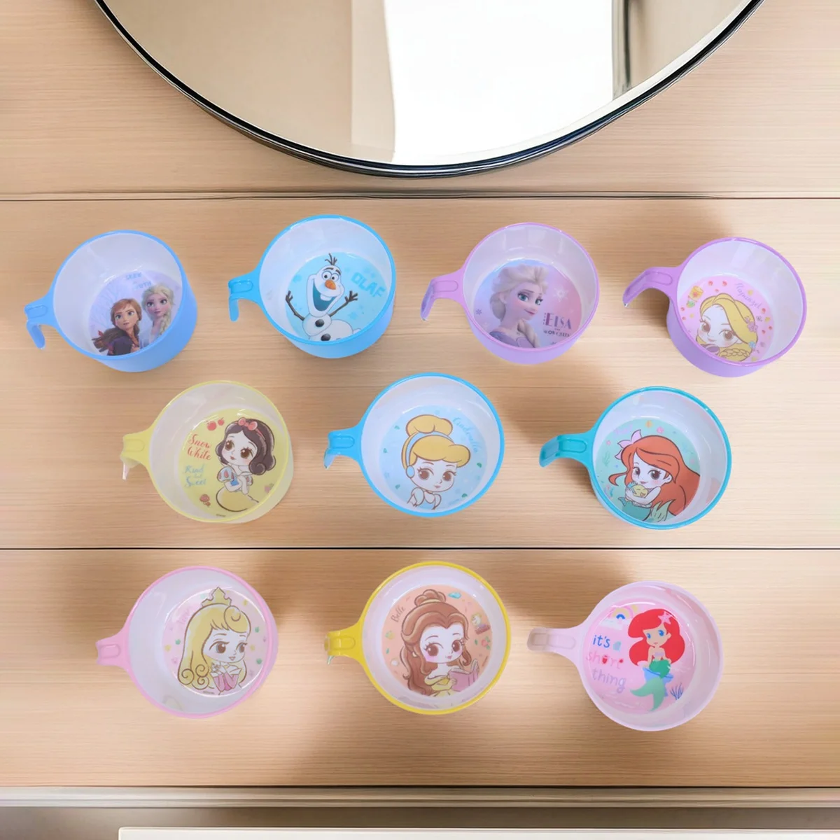 

1pc Disney cartoon melamine tableware single handle bowl, family dinner birthday party, exquisite durable single handled bowl