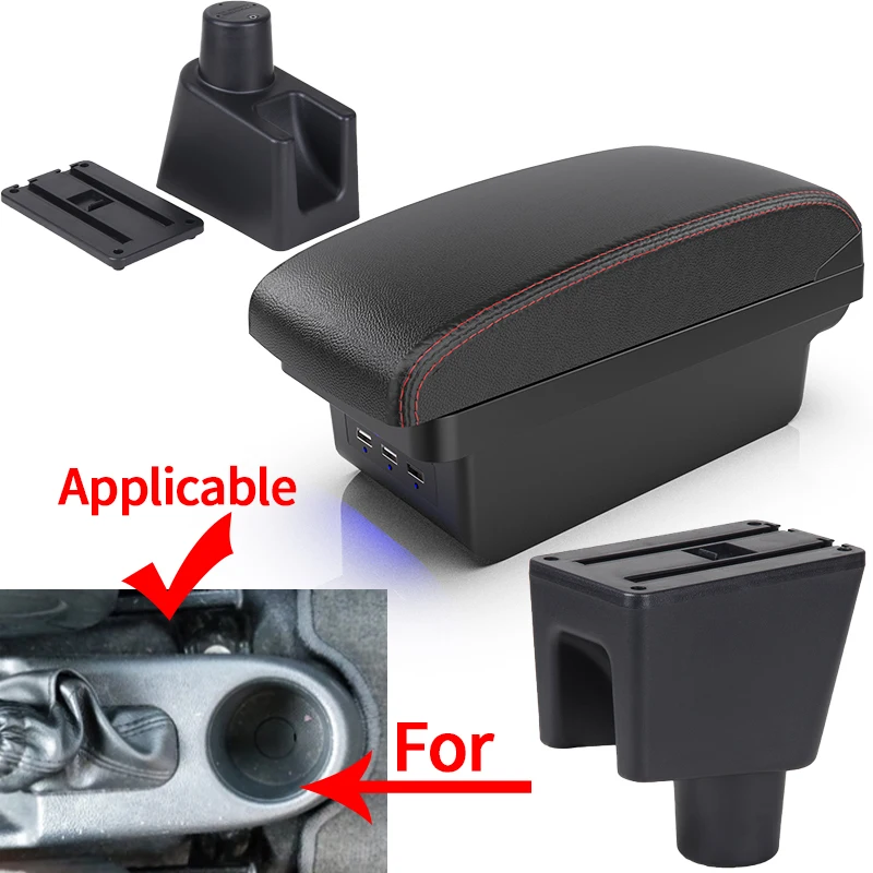 For Proton SAGA FLX/FL/BLM 2008-2019 car center console interior modification multi-functional armrest storage box USB accessory