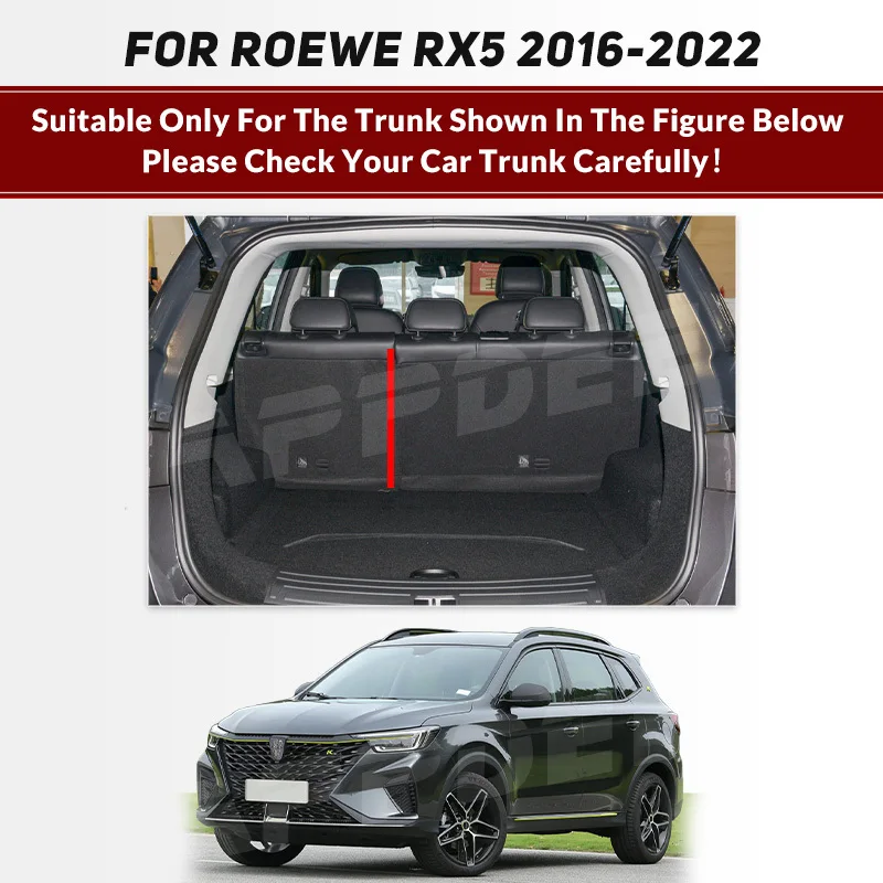 Auto Full Coverage Trunk Mat For Roewe RX5 2016-2023 22 21 20 19 18 17 Car Cover Pad Cargo Liner Interior Protector Accessories