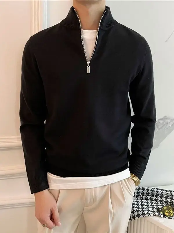 

Длинный вязаный свитер с воротником в стиле ретро для мужчин и женщин, осень-зима, деловая повседневная внутренняя одежда, основа irt, большие размеры