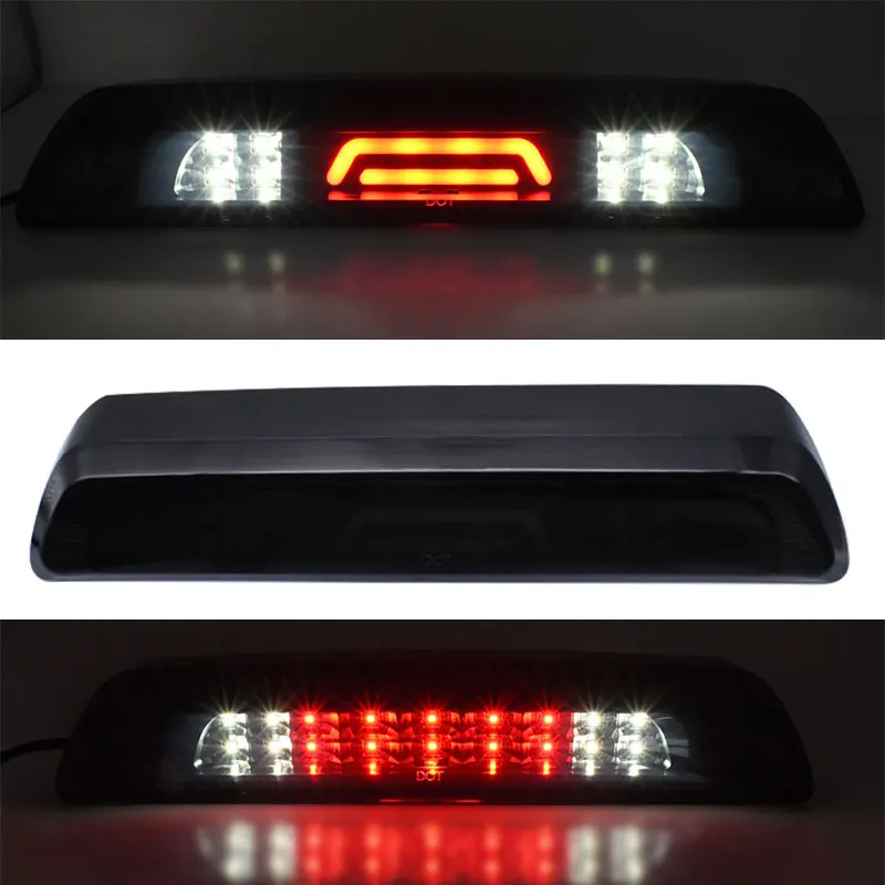 For 07-18 Toyota Tundra Chromed Red Black Clear housing / Shell / Len LED THIRD 3RD TAIL BRAKE LIGHT LAMP BAR