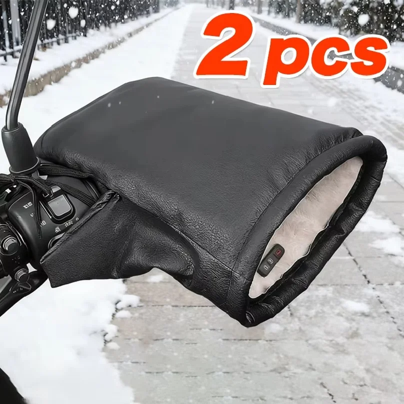 Motorcycle Handlebar Muffs Windproof Winter Mitts Warmer Gloves Waterproof Handmuffs Bicycle Handle Cover Hand Warm Motor Bike