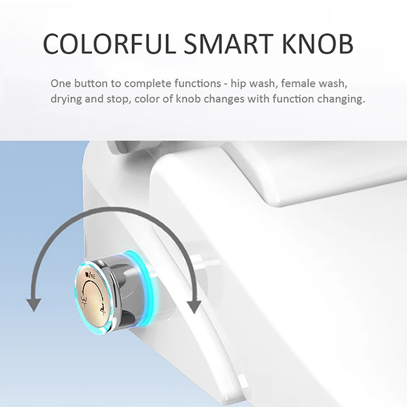 Imagem -04 - Ecofresh d Assento de Vaso Sanitário Inteligente em Forma de u Cobertura de Bidê Elétrico Luz Noturna Inteligente Pulverizador de Bidê Inteligente Massagem Seca e Limpa ao Calor