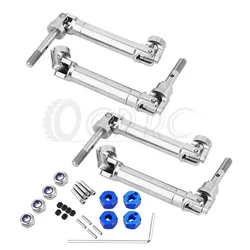 4Pcs Universal Joint Stainless Steel Drive CVD Shaft for 1/10 Traxxas Slash Rustler Stampede VXL 4X4 4WD RC Car Upgrade Parts