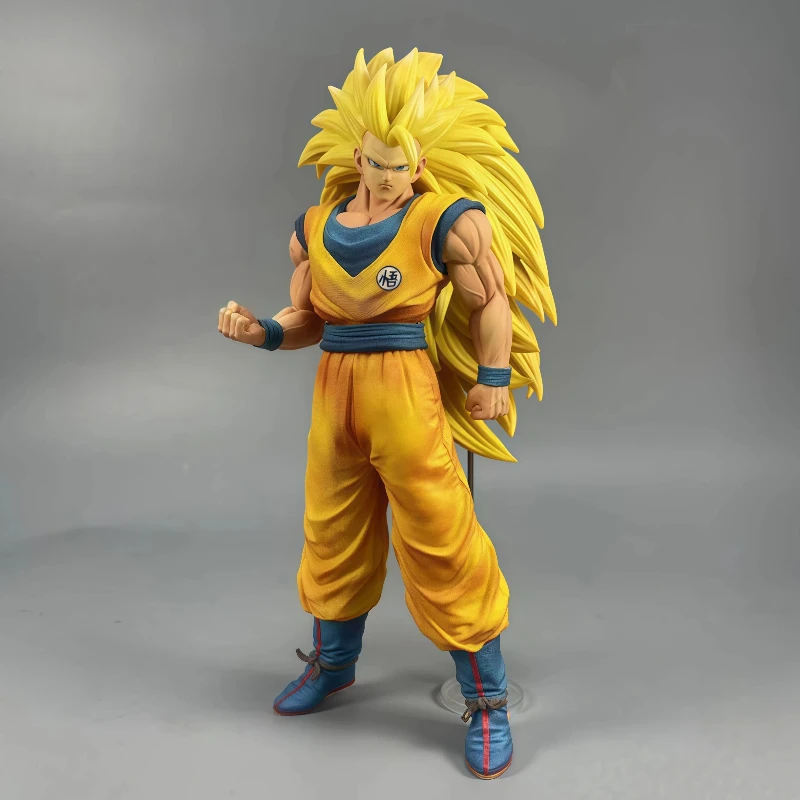 30cm Anime Figure Dragon Ball Super Saiyan 3 Goku Figure Super Saiyan Standing Statue Model Ornament Collectible Gift Free Ship view 4