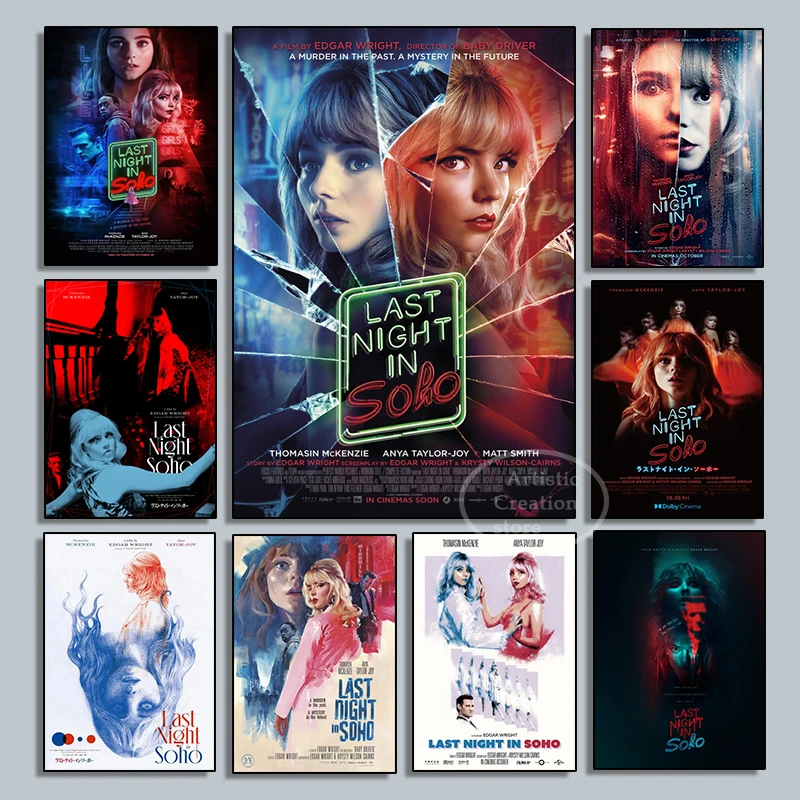 Last Night In Soho Movie Print Art Canvas Poster For Living Room Decor Home Wall Picture