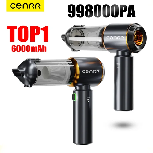 CENRR 998000PA Mini Odkurzacz Samochodowy Bezprzewodowy Mocny Przenośny Odkurzacz Samochodowy do Domu Ręczny Odkurzacz-Dmuchawa do Samochodu