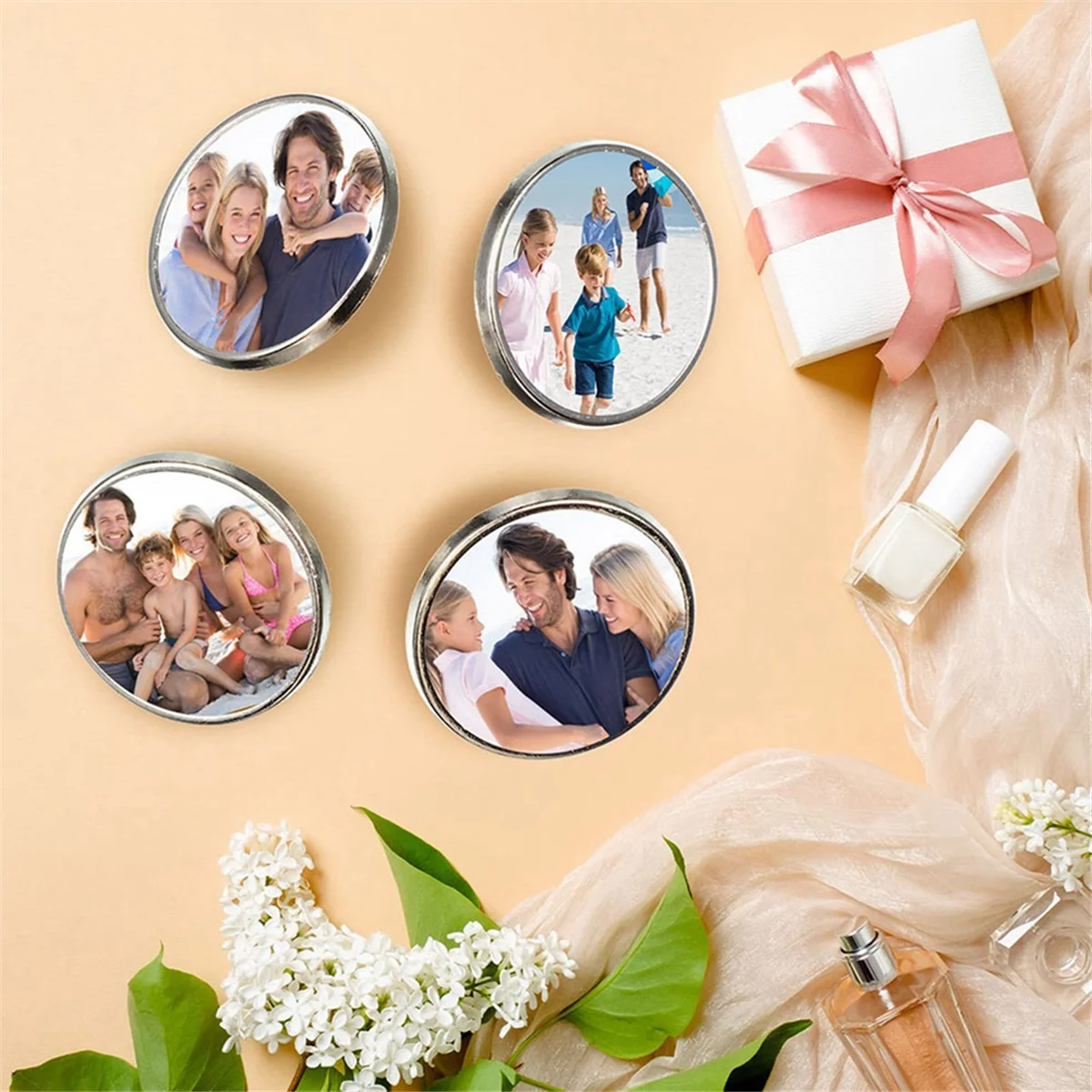 Sublimation Blank Aluminum Stickers DIY Button Badge Kit for Badge Holder DIY Photo Tray Heat Transfer Aluminum Sheet