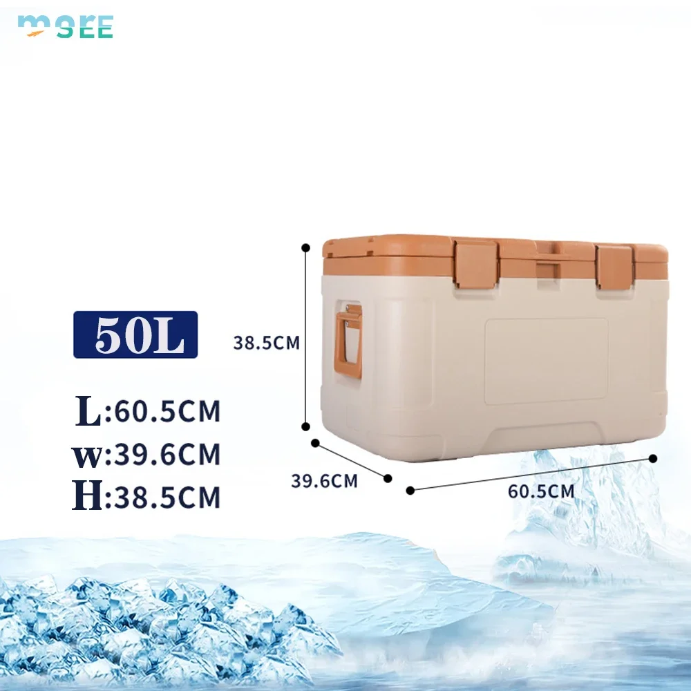 SeeMore 50 Liter Ice Cooler Hard Cooler Picnic Lightweight for BBQ Beach Camping Ice Chest Box